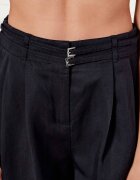 BOSS Black Pantaloni scurți Tilena-W | Loose fit | cu adaos de in