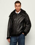 Boss Orange Geacă de piele Joglaci | Relaxed fit | shearling