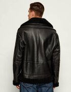 Boss Orange Geacă de piele Joglaci | Relaxed fit | shearling