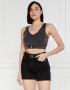 Calvin Klein Jeans Top LABEL WASHED | Cropped Fit
