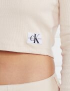 Calvin Klein Jeans Top SPLIT COLLAR RIB | Regular Fit