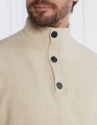Calvin Klein Pulover LYCRA BLEND BUTTON QUARTER ZIP | Regular Fit cu adaos de lână