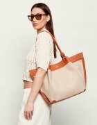 COCCINELLE De in geantă shopper Finn cu adaos de piele