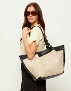 COCCINELLE De in geantă shopper FINN cu adaos de piele