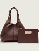 COCCINELLE De piele cufăr + borsetă C-Easy