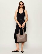 COCCINELLE De piele geantă shopper + borsetă C-Easy
