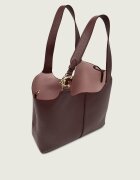 COCCINELLE De piele geantă shopper + borsetă C-Easy