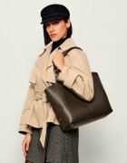COCCINELLE De piele geantă shopper + borsetă C-Easy