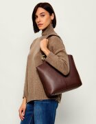 COCCINELLE De piele geantă shopper + borsetă C-Easy