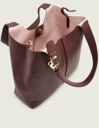 COCCINELLE De piele geantă shopper + borsetă C-Easy