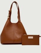 COCCINELLE De piele geantă shopper + borsetă C-Easy