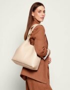 COCCINELLE De piele geantă shopper + borsetă C-Easy