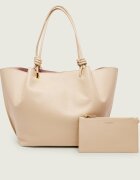 COCCINELLE De piele geantă shopper + borsetă Finn