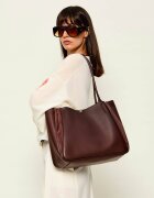 COCCINELLE De piele geantă shopper Pansy | piele întoarsă