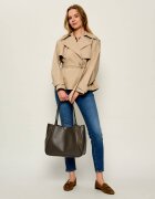 COCCINELLE De piele geantă shopper Pansy | piele întoarsă