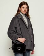 COCCINELLE Geantă pe umăr Arlettis | shearling cu adaos de piele