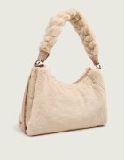 COCCINELLE Geantă pe umăr Boheme | shearling cu adaos de piele