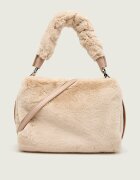 COCCINELLE Geantă pe umăr Boheme | shearling cu adaos de piele