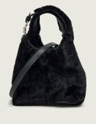 COCCINELLE Geantă pe umăr C-Easy cu adaos de piele | shearling