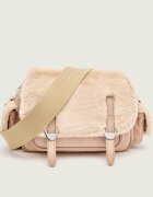 COCCINELLE Geantă pe umăr Campus | shearling cu adaos de piele