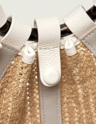 COCCINELLE Geantă pe umăr Shell cu adaos de piele