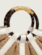 COCCINELLE Geantă pe umăr Shell cu adaos de piele