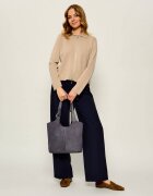 COCCINELLE Geantă shopper + borsetă C-Easy | piele întoarsă