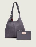 COCCINELLE Geantă shopper + borsetă C-Easy | piele întoarsă
