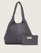 COCCINELLE Geantă shopper + borsetă C-Easy | piele întoarsă