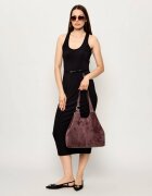 COCCINELLE Geantă shopper + borsetă C-Easy | piele întoarsă
