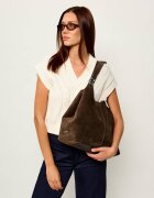 COCCINELLE Geantă shopper + borsetă C-Easy | piele întoarsă