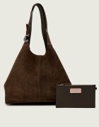 COCCINELLE Geantă shopper + borsetă C-Easy | piele întoarsă