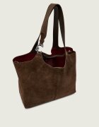 COCCINELLE Geantă shopper + borsetă C-Easy | piele întoarsă