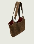 COCCINELLE Geantă shopper + borsetă C-Easy | piele întoarsă