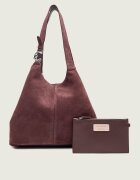 COCCINELLE Geantă shopper + borsetă C-Easy | piele întoarsă