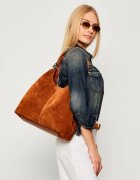 COCCINELLE Geantă shopper + borsetă C-Easy | piele întoarsă