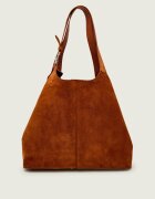 COCCINELLE Geantă shopper + borsetă C-Easy | piele întoarsă