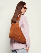 COCCINELLE Geantă shopper + borsetă C-Eeasy | piele întoarsă