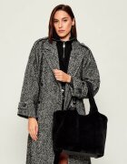 COCCINELLE Geantă shopper C-Easy | shearling cu adaos de piele