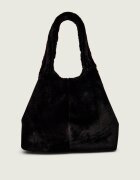 COCCINELLE Geantă shopper C-Easy | shearling cu adaos de piele