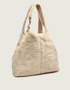 COCCINELLE Geantă shopper C-Easy | shearling cu adaos de piele