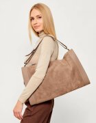 COCCINELLE Geantă shopper Elinor | piele întoarsă