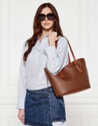 COCCINELLE Geantă shopper New Never Without cu adaos de piele