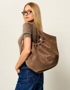 COCCINELLE Geantă shopper Smash | piele întoarsă