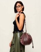 COCCINELLE Geantă tip sac + borsetă Boom | zamsz cu adaos de piele
