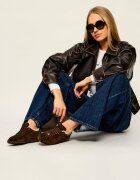 Dolce & Gabbana Căptușite sneakers Ballet | shearling | piele întoarsă