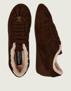 Dolce & Gabbana Căptușite sneakers Ballet | shearling | piele întoarsă