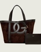 Dolce & Gabbana Geantă shopper + borsetă DG Belt | piele întoarsă