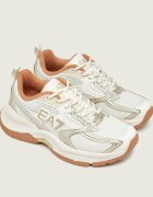 EA7 Sneakers cu adaos de piele