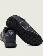 EA7 Sneakers cu adaos de piele